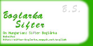 boglarka sifter business card